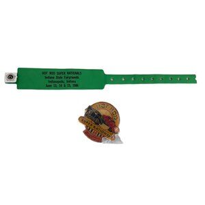 Hot Rod Super Nationals Participant Badge Wristband 1986 Collectible Memorabilia